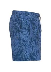 Shorts Mustang "Style Oceanside" Gr. L, N-Gr, blau (aop art palm blau) Herren Hosen bedruckt mit Allover-Print