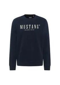 Sweatshirt Mustang "Sweatshirt" Gr. XL, blau (dunkelblau) Herren Sweatshirts