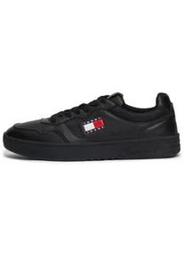 Plateausneaker Tommy Jeans "(NEW) TJM CUPSOLE LEATHER ESS" Gr. 42, schwarz Herren Schuhe Freizeitschuh, Halbschuh, Schnürschuh im Basket-Look