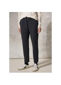 Jogger Pants Cecil "TRACEY" Gr. S (38), Länge 28, grau (deep charcoal grey) Damen Hosen im Nadelstreifen-Look