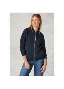 Cardigan Cecil Gr. S (38), blau (universal blue) Damen Strickjacken mit Rundhalsausschnitt