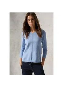 Strickpullover Cecil Gr. L (42), whisper blue melange Damen Pullover mit Strick-Detail