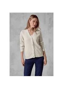 Cardigan Cecil Gr. L (42), beige (alabaster melange) Damen Strickjacken mit V-Ausschnitt