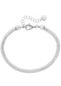 Armband Smart Jewel "effektvolle Schlauchkette, Silber 925" Armbänder Gr. 19cm, Silber 925 (Sterlingsilber), silberfarben (silber) Damen