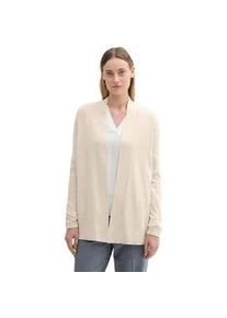 Cardigan Tom Tailor Gr. XXL (44), beige (doeskin melange) Damen Strickjacken