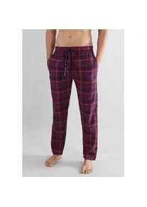 Pyjamahose Tom Tailor Gr. 54, N-Gr, rot (rot-dunkel-karo) Herren Hosen mit Logo-Bindeband und Knopfleiste