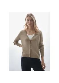 Cardigan Street One Gr. 44, mocha glow mel. Damen Strickjacken kurz, mit Knopfleiste