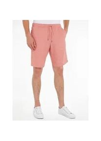 Shorts Tommy Hilfiger "HARLEM PO DRWS LINEN" Gr. 34, N-Gr, rosa (teaberry blossom) Herren Hosen mit elastischem Bund