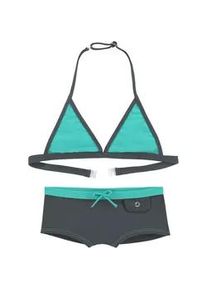 Triangel-Bikini Buffalo Gr. 170/176, N-Gr, blau (grau-türkis) Kinder Bikini-Sets mit trendiger Hotpants