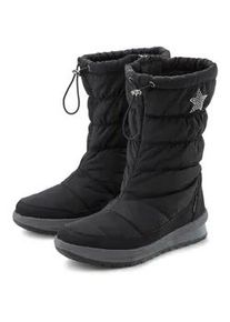 Winterstiefel Lascana Gr. 38, schwarz Damen Schuhe Stiefelette, Winterboots mit Warmfutter, wasserabweisend