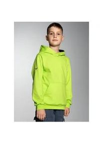 Sweatshirt TRIGEMA "TRIGEMA Kapuzenpullover mit Kängurutasche" Gr. 116, gelb (lemon) Kinder Sweatshirts