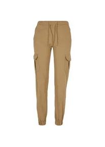 Cargohose Urban Classics "Urban Classics Damen Ladies High Waist Cargo Jogging Pants" Gr. 5XL, US-Größen, beige (unionbeige) Damen Hosen