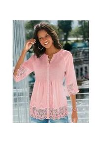 Alessa W. Collection Spitzenbluse ALESSA W. Gr. 42, rosa (rosé) Damen Blusen