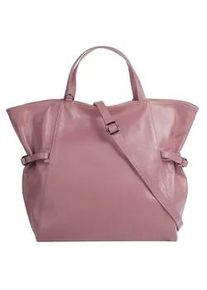 Shopper Samantha Look Gr. B/H/T: 35cm x 30cm x 10cm onesize, lila (violett) Damen Taschen echt Leder, Made in Italy