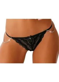 String Lascana BELLE AFFAIRE Gr. 40/42, schwarz Damen Unterhosen mit abnehmbaren Strassketten