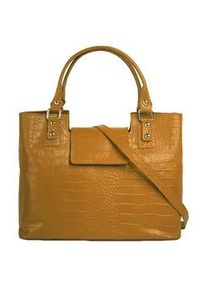 Henkeltasche CLUTY Gr. B/H/T: 30cm x 20cm x 6cm onesize, gelb Damen Taschen echt Leder, Made in Italy