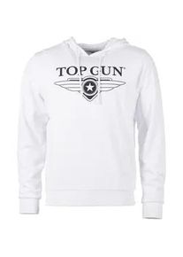 Kapuzenpullover Top Gun "TG20201049" Gr. 52 (L), weiß Herren Pullover Hoodie Sweatshirt