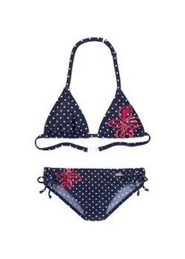 Triangel-Bikini Venice Beach Gr. 164, N-Gr, blau (marine) Kinder Bikini-Sets im modischen Punkte-Design