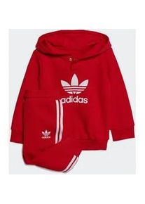 Trainingsanzug Adidas ORIGINALS "ADICOLOR HOODIE" Gr. 62, rot (better scarlet) Kinder Sportanzüge für BabysKleinkinder