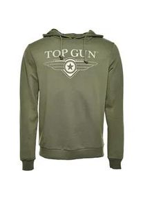 Kapuzenpullover Top Gun "TG20201049" Gr. 50 (M), grün (olive) Herren Pullover Hoodie Sweatshirt