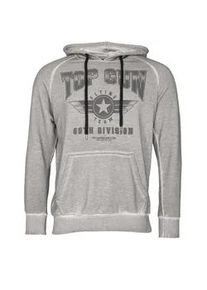 Kapuzenpullover Top Gun "TG20212102" Gr. 56 (XXL), grau (light grau) Herren Pullover Hoodie Sweatshirt