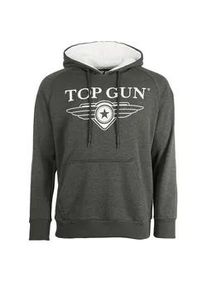 Kapuzenpullover Top Gun "TG20201043" Gr. 56 (XXL), grau (anthrazit) Herren Pullover Hoodie Sweatshirt