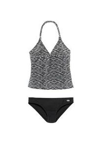 Tankini Venice Beach Gr. 158/164, N-Gr, schwarz-weiß Kinder Bikini-Sets verstellbare Träger, unifarbene Hose