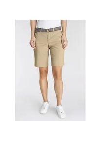 Chinoshorts DELMAO Gr. 38, N-Gr, beige Damen Hosen Shorts Strandshorts zum Krempeln, mit passendem Gürtel