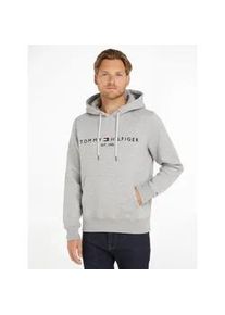 Kapuzensweatshirt Tommy Hilfiger "TOMMY LOGO HOODY" Gr. XXL (54/56), grau (cloud htr) Herren Sweatshirts