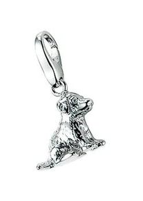 Charm-Einhänger Giorgio Martello MILANO "Hund sitzend, Silber 925" Charms silberfarben (silber) Damen