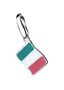 Charm-Einhänger Giorgio Martello MILANO "Flagge Italien, Silber 925" Charms bunt Damen