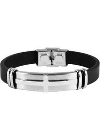 Edelstahlarmband ADELIA ́S "Herren Armband aus Edelstahl 21 cm" Armbänder Gr. 21, Edelstahl, silberfarben (silber) Herren