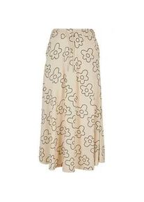 Jerseyrock Urban Classics "Urban Classics Damen Ladies Viscose Midi Skirt" Gr. 5XL, beige (softseagrassflower) Damen Röcke