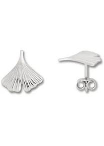 Paar Ohrhänger ONE ELEMENT "Ginkgoblatt Ohrringe Ohrstecker aus 925 Silber" Gr. Damen, Silber 925 (Sterlingsilber), silberfarben (silber) Damen Silber Schmuck Ginkgoblatt