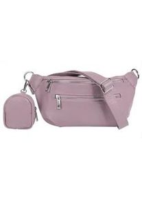 Gürteltasche Samantha Look Gr. B/H/T: 27cm x 16cm x 5cm onesize, lila (violett) Damen Taschen echt Leder, Made in Italy