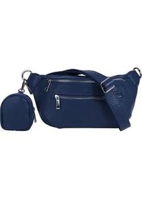 Gürteltasche Samantha Look Gr. B/H/T: 27cm x 16cm x 5cm onesize, blau Damen Taschen echt Leder, Made in Italy