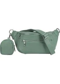 Gürteltasche Samantha Look Gr. B/H/T: 27cm x 16cm x 5cm onesize, grün (mint) Damen Taschen echt Leder, Made in Italy