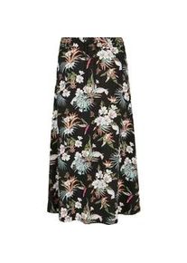 Jerseyrock Urban Classics "Urban Classics Damen Ladies Viscose Midi Skirt" Gr. L, schwarz (schwarz tropical) Damen Röcke