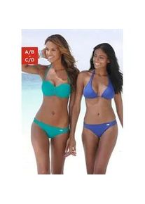 Triangel-Bikini-Top Buffalo "Happy" Gr. 40, Cup A/B, blau Damen Bikini-Oberteile im schlichten Design