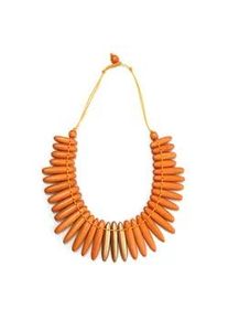 Kette mit Anhänger Collezione Alessandro "Maresa" Gr. one size, Holz, orange Damen Halsketten mit länglichen Holzperlen