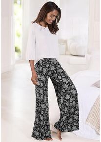 Vivance Dreams Pyjama mehrfarbig Gr. 44/46 für Damen. Mit Rundhals. Bequem