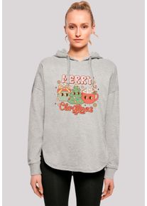 F4NT4STIC Damen Kapuzenpullover "Merry Weihnachten Cozy And Cute", grau, casual, Gr. S, Obermaterial: 100% Baumwolle, Pullover, Premium Qualität,