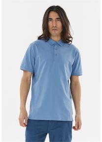 CRUZ Herren Langarm-Poloshirt "Harrold", blau, casual, Gr. XL, unifarben, 96% Baumwolle, 4% Elasthan, Shirts, im klassischen und vielseitigen Look