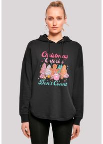 F4NT4STIC Damen Kapuzenpullover "Weihnachten Dont Count Candy", schwarz, casual, Gr. L, Obermaterial: 100% Baumwolle, Pullover, Premium Qualität,