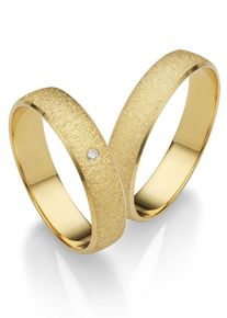 Firetti Trauring "Schmuck Geschenk Gold 375 Hochzeit Ehering "LIEBE"", 69, 0,01 ct SI = kleine Einschlüsse mit Brillant, Gelbgold 375, 4,5mm, gold,