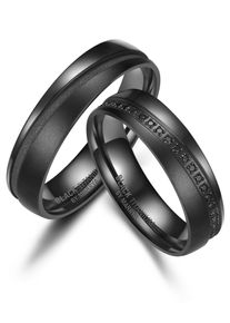 MARRYA Damen Partnerring "BLACK TITANIUM by MARRYA", 54, Titan, schwarz, Titan, Fingerringe