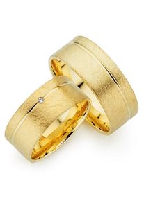 Phoenix PHÖNIX Trauring "Schmuck Geschenk Gold 333 Trauring Ehering LIEBE versch. Varianten", 49, 0,01 ct SI = kleine Einschlüsse mit Brillant, Gelbgold 333,