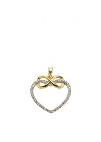 Vivance Damen Ketten-Anhänger "925 Silber rhodinert zweifarbig mit Zirkonia", ONE-SIZE, Silber 925 (Sterlingsilber), 1,2 g, bunt, Silber 925
