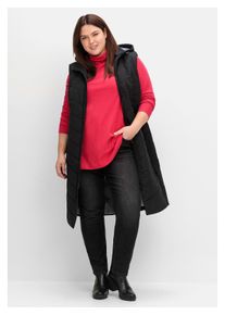 sheego Damen Stretch-Jeans "Große Größen", schwarz, casual, Gr. 116, unifarben, Obermaterial: 99% Baumwolle, 1% Elasthan, Jeans, PIA, aus elastischem