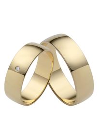 Firetti Trauring "Schmuck Geschenk Gold Hochzeit Ehering Trauring "LIEBE"", 16,5, ohne Brillant, Gelbgold 375, 6mm, gold, Gelbgold 375, Fingerringe,